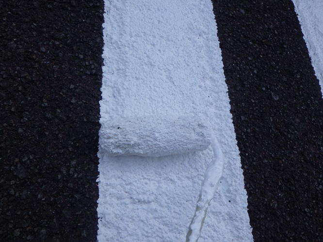 白線ライン塗装2回塗り