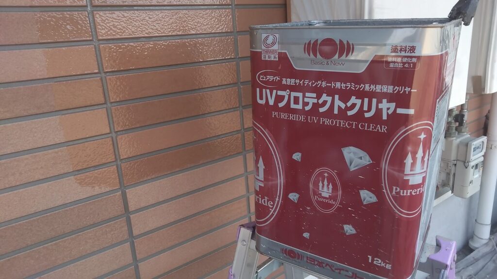 松山市森松町「アパート塗装「ピュアライドUVプロテクトSiクリヤー 」