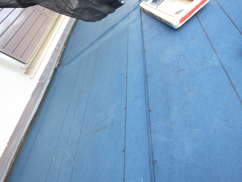 「かわらU」葺き替え:アスファルトルーフィング