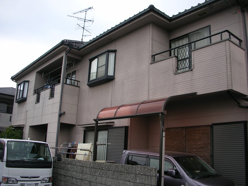 松山市西垣生町での外壁塗装の施工前
