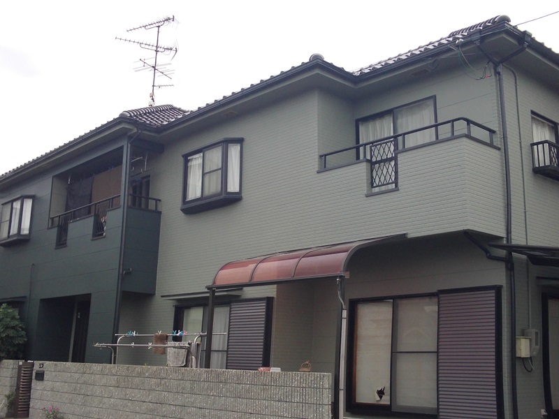 松山市西垣生町での外壁塗装の完成の写真です。
